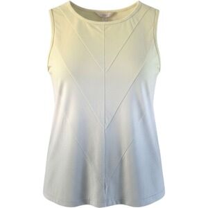 FUDA Women Yellow Blue Ombre Chevron‎ Seam Sleeveless Tank Top Size S